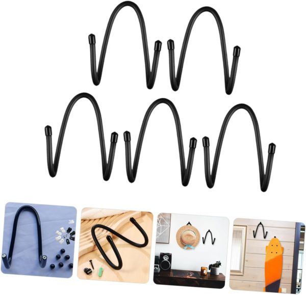 5pcs Yoga Mat Holder Wall Mount Heavy Duty Wall Rack Hooks Y...