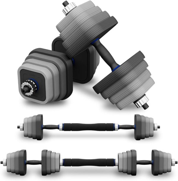EVERYMILE Adjustable Dumbbells Sets, 20/30/40/50/60/80lbs No...