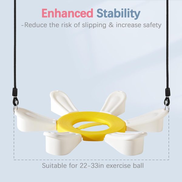 Exercise Ball, Daisy Shaped Yoga Ball Base with Resistance B...