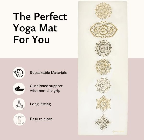 Shanti PU Yoga mat - Artist Designed, Premium eco friendly m...