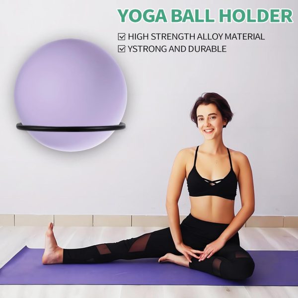 Yoga Ball HolderLarge Stability Ball Wall RackYoga Ball Stor...