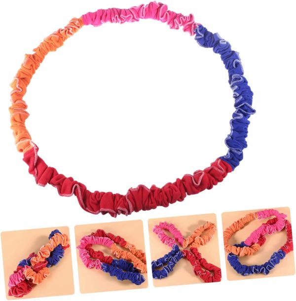 KICHOUSE 1pc Rally Ring Elastic Rainbow Rope Elastic Fleece ...