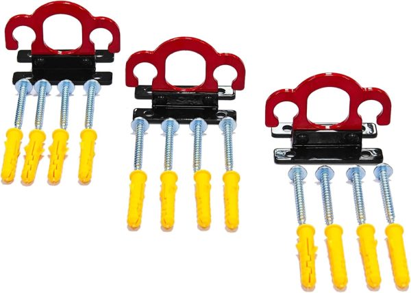 3Pcs Resistance Band Wall Anchor with Screws, Iron Resistanc...