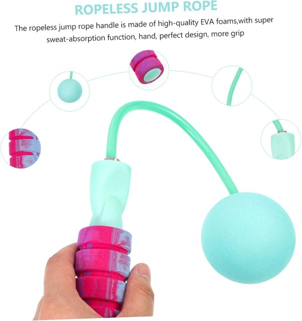 Cordless Skipping Rope Pulley Jump Rope for Fitness Weighted...