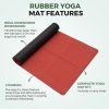 U&M Yoga Mat Non-Slip, Exercise Mat with Carrying Strap for ...