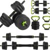 Adjustable Dumbbells Set 4 in 1 Set Barbell, Dumbbell, Kettl...
