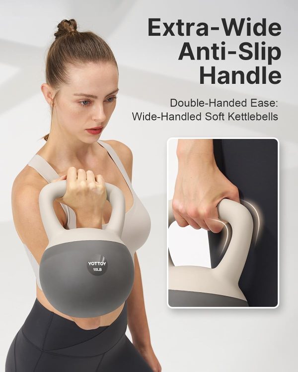 YOTTOY Soft Kettlebell, Set for Strength Training Kettlebell...