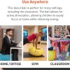 Body Sport Donut Ball – Durable, Inflatable Exercise Ball fo...