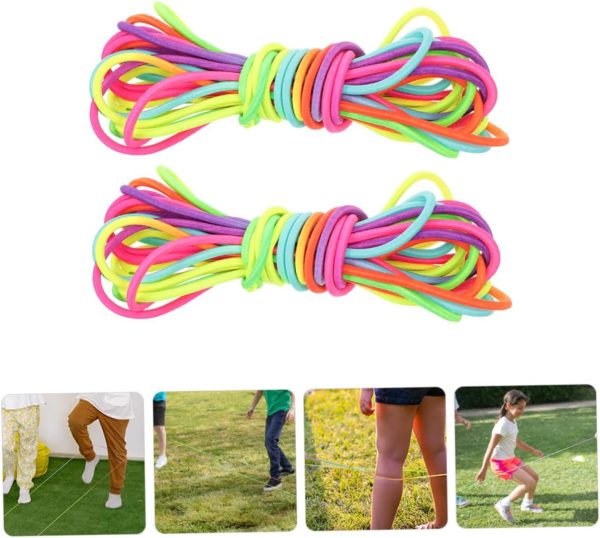 2pcs Rubber Band Jump Rope for Battle Rope Weighted Jump Rop...