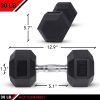 JFIT Rubber Hex Dumbbells - 8 Size Options - Hex Shaped Head...