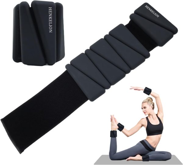 Henkelion 1 Pair 1 2 Lbs Adjustable Silicone Ankle Weights F...