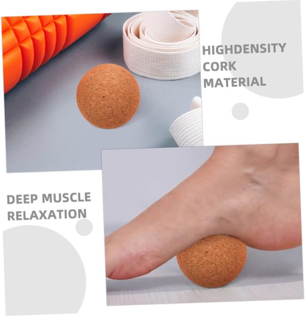 High-Density Cork Fascia Ball Convenient Yoga Massaging Ball...