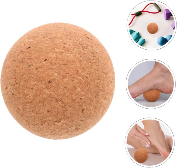 Sosoport High-Density Cork Yoga Ball Non-Shedding Fascia Bal...