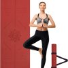 U&M Yoga Mat Non-Slip, Exercise Mat with Carrying Strap for ...