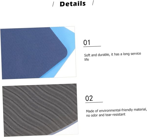 4pcs Tpe Yoga Mat Yoga Mats Pads Wheel Workout Gym Cushion S...