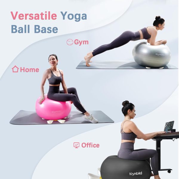Exercise Ball, Daisy Shaped Yoga Ball Base with Resistance B...