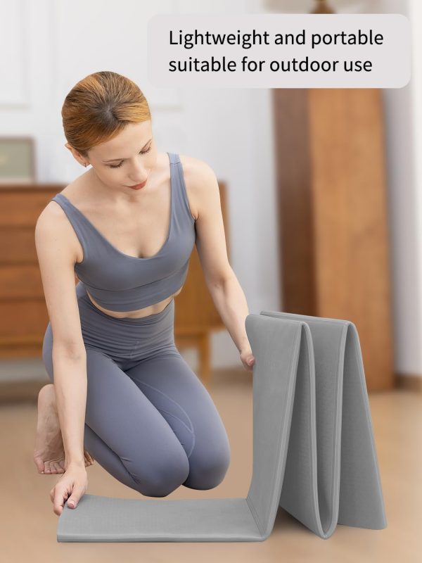 Foldable Yoga Mat with Carrying Bag 72" L x 24" W x 0.24 Inc...