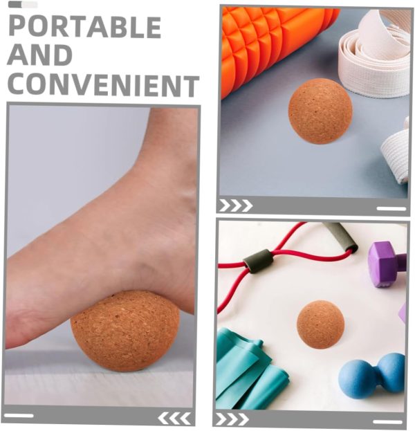 High-Density Cork Fascia Ball Convenient Yoga Massaging Ball...