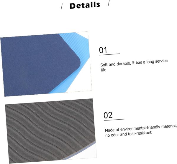 4pcs Tpe Yoga Mat Cushion Yoga Mats Pads Workout Gym Wheel S...
