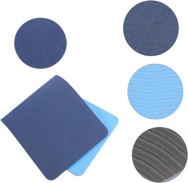 4pcs Tpe Yoga Mat Cushion Yoga Mats Pads Workout Gym Wheel S...