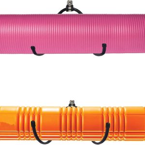 Wall Mount Yoga Mat Foam Roller and Towel Rack Hooks , Exerc...