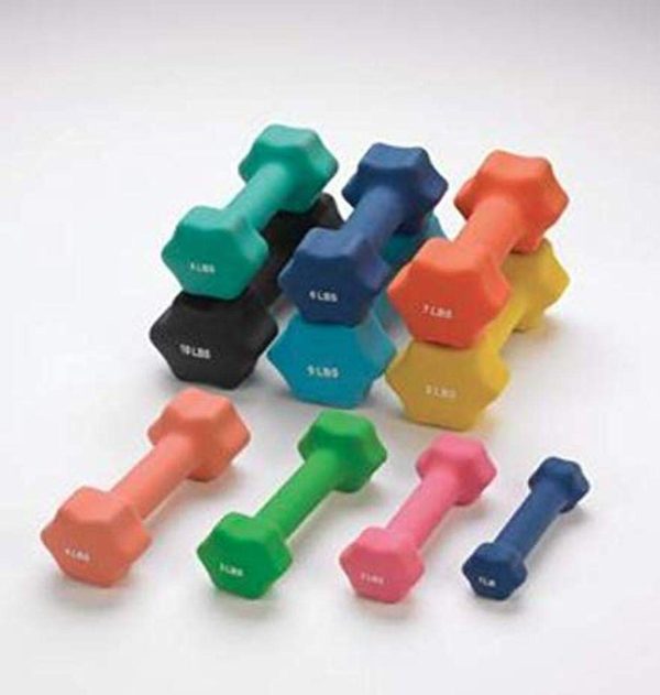 Sammons Preston Individual Neoprene Dumbbells, 6 LB, High-Qu...