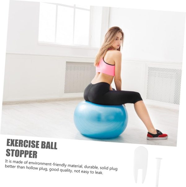 Yoga Ball Air Plug Inflatable Exercise Pin Sweat Arm Band Ex...