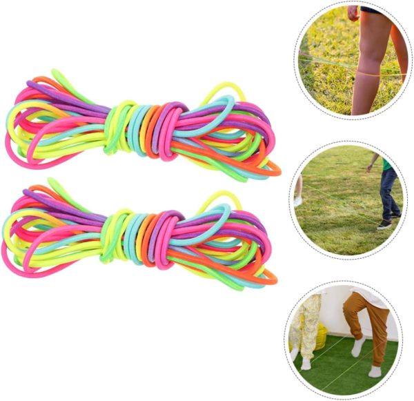 2pcs Rubber Band Speed Rope Jump Rope for Rainbow Rope Skip ...