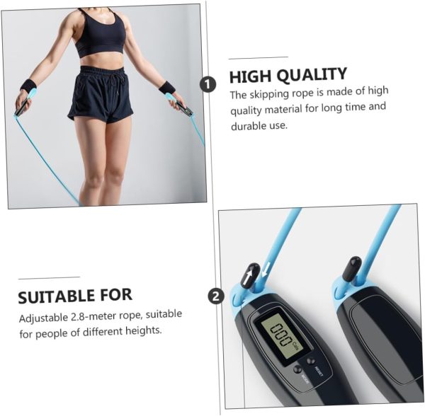1pc Counting Jump Rope Push up Bar Jumping Cable Speed Rope ...