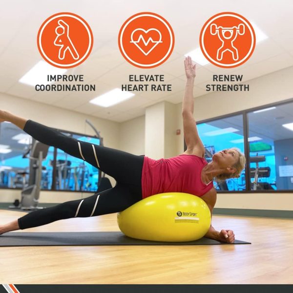 Body Sport Donut Ball – Durable, Inflatable Exercise Ball fo...