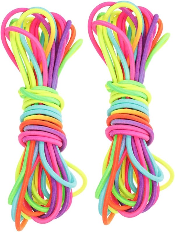 2pcs Rubber Band Beaded Jump Ropes Jumping Ropes Adult Jump ...