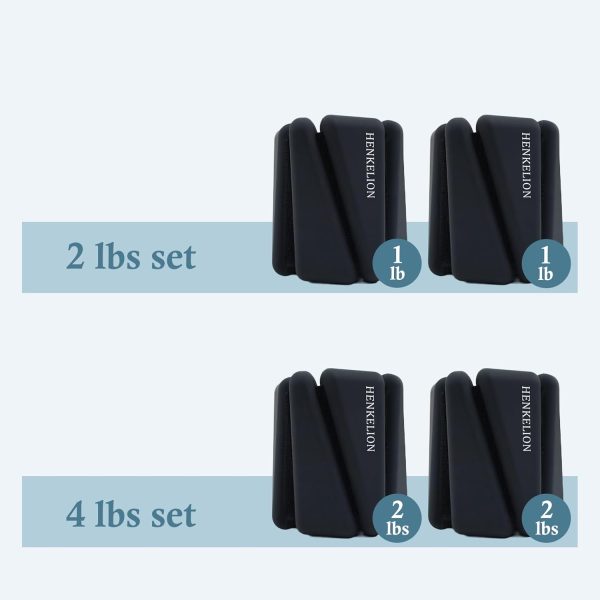 Henkelion 1 Pair 1 2 Lbs Adjustable Silicone Ankle Weights F...