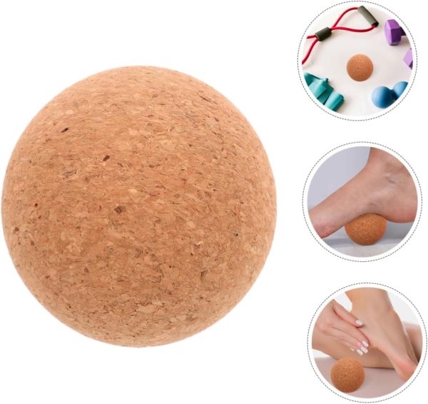 High-Density Cork Fascia Ball Convenient Yoga Massaging Ball...