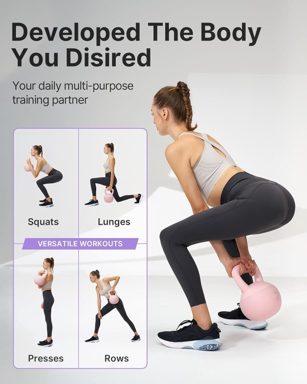 YOTTOY Soft Kettlebell,Kettlebell Anti-Slip Grip Weight for ...