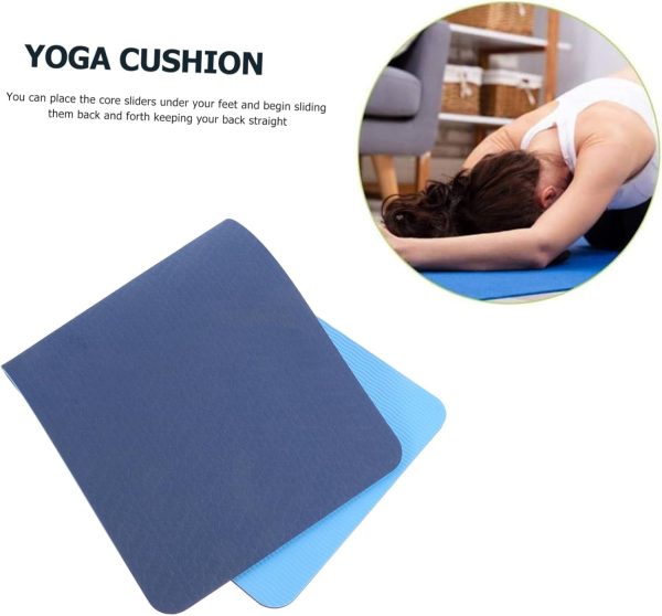 4pcs Tpe Yoga Mat Stretching Mat Wheel Yoga Mats Gym Tri Fol...