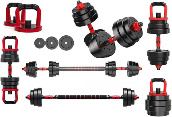 NEW Adjustable Dumbbells/Barbell/Kettlebell/Push-Up Stand - ...