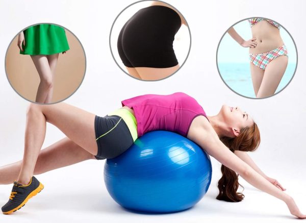 Exercise Ball for Yoga, Fitness, Balance Stability, Extra Th...