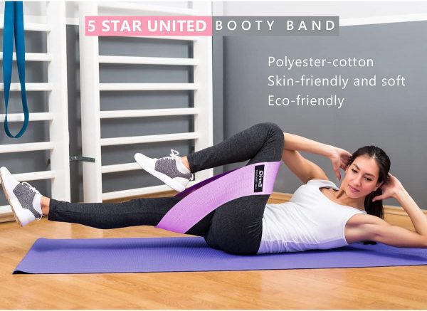 EnriQ Booty Bands Fabric Resistance Bands for Legs and Butt ...