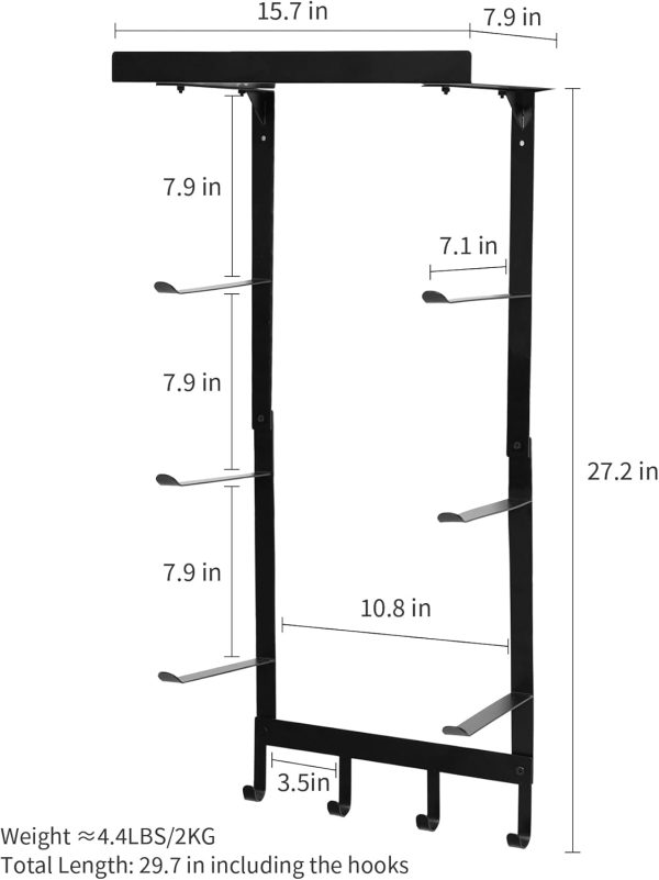 Yoga Mat Holder Wall Mount,Workout Storage Organizer for Hom...