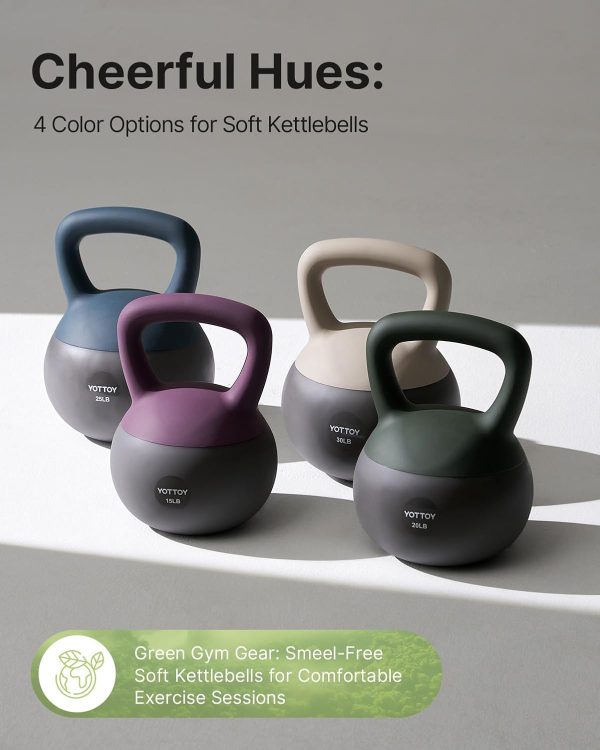 YOTTOY Soft Kettlebell, Set for Strength Training Kettlebell...