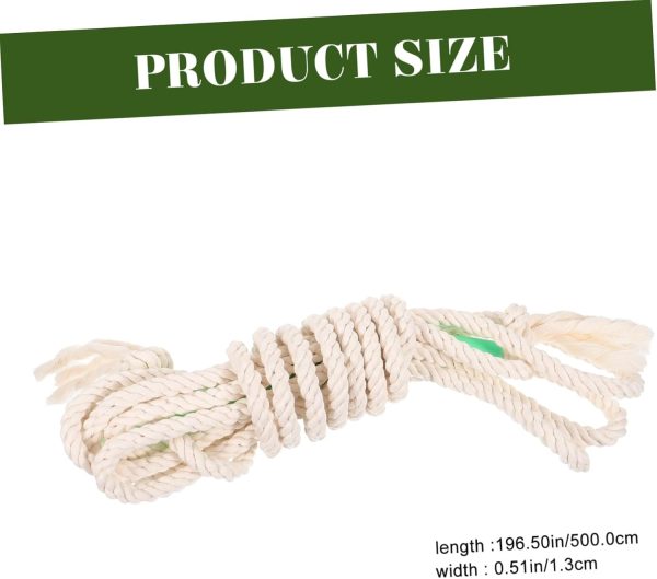 Jump Rope Long Skip Rope 5M Cotton Linen Exercise Jump Rope ...