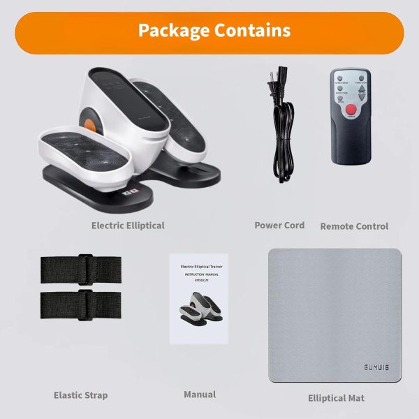 Under Desk Elliptical Exercise Machines, Quiet Electric Seat...