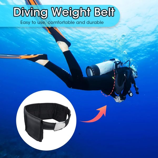 Scuba Weight Belt with 5 Pockets, Quick-Release Buckle Divin...