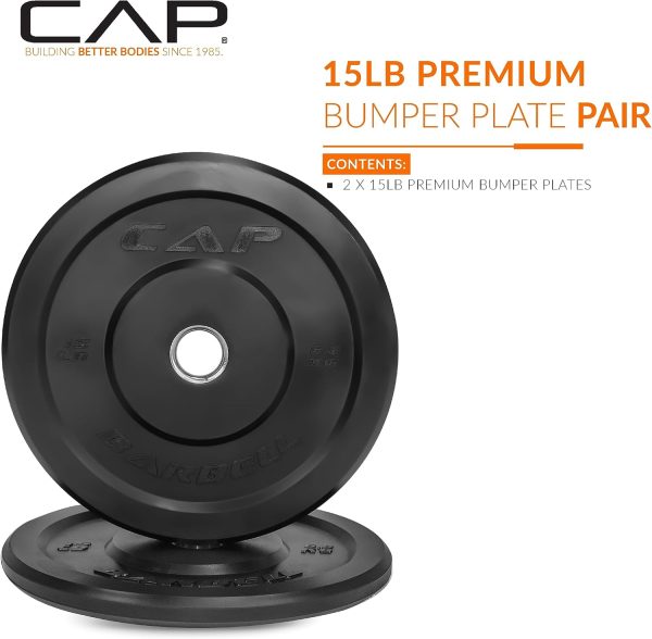 CAP Barbell Rubber Olympic Bumper Plate | Multiple Options/C...