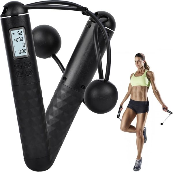 Skipping Rope with Counter, Cordless Jump Rope, Intelligent ...