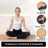 StrongTek Cork TPE Yoga Mat with Strap - Non-Slip, Dual-Laye...