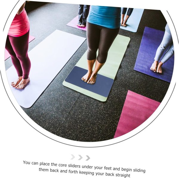 4pcs Tpe Yoga Mat Wheel Mats Pads Cushion Stretching Mat Gym...