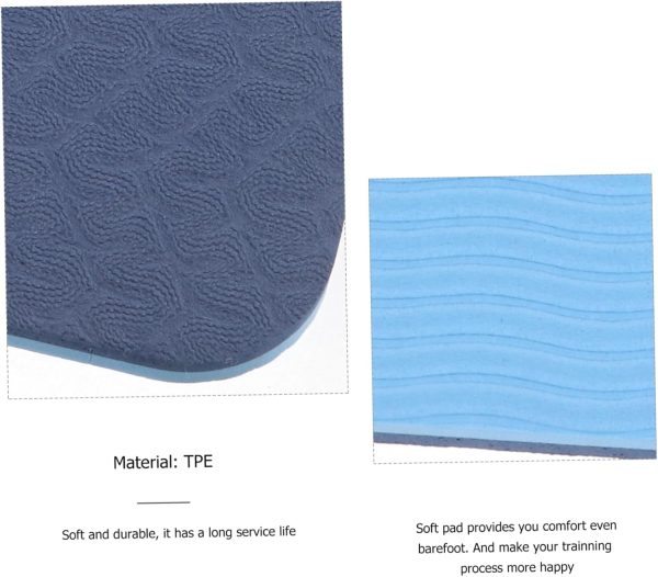 4pcs Tpe Yoga Mat Stretching Mat Wheel Yoga Mats Gym Tri Fol...