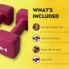 HulkFit Neoprene Coated Anti-Roll Square Dumbbells, Free Wei...