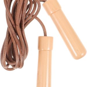 Brown Exercise Ball Wood Wear-Resistant Jump Rope Rated Jump...